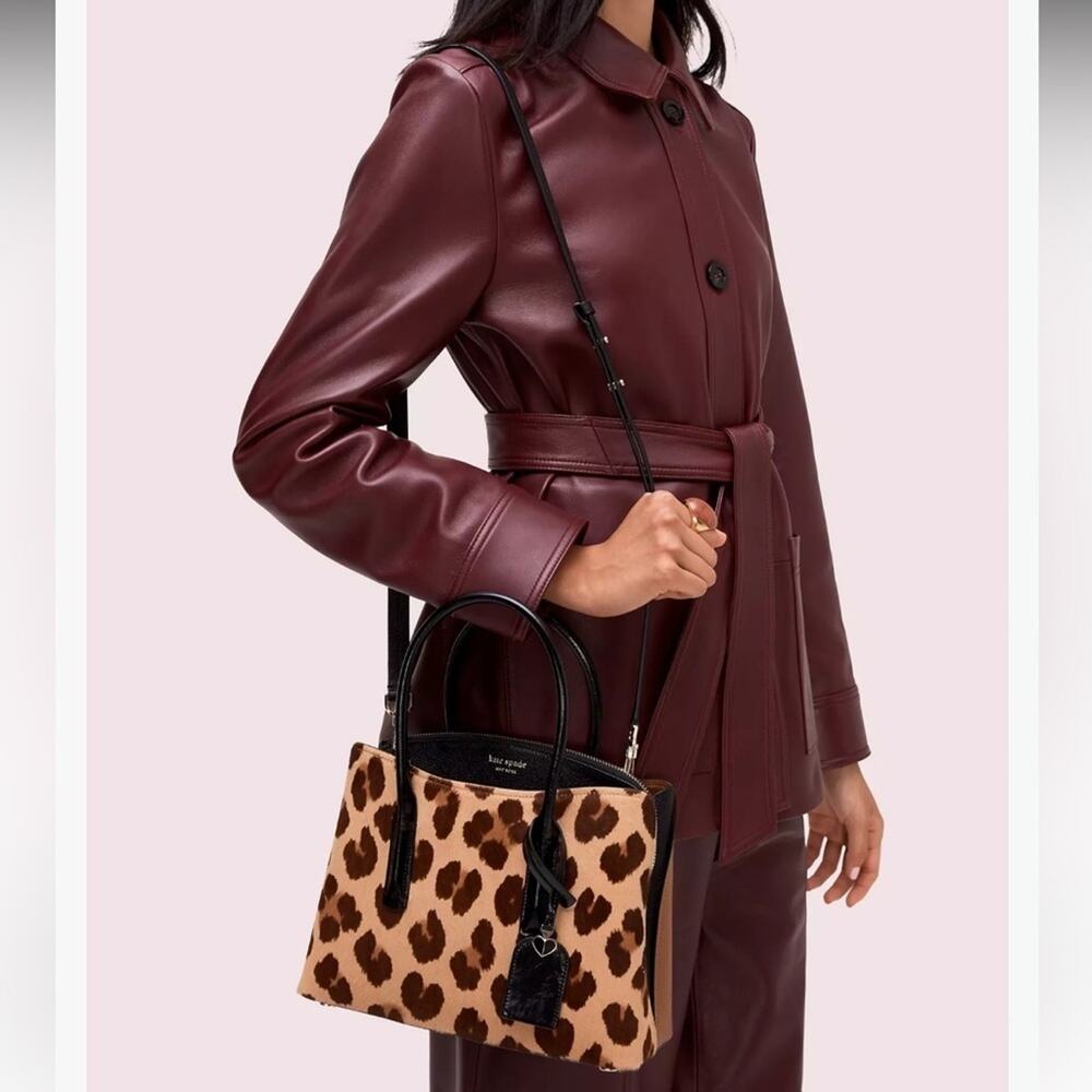 Kate Spade Margaux Leopard Leather Medium Satchel NEW - Picture 10 of 10